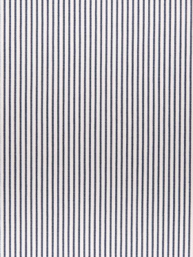 White/Navy Chalk Striped Stretch Cotton Woven White/Navy Chalk Striped Stretch Cotton Woven
