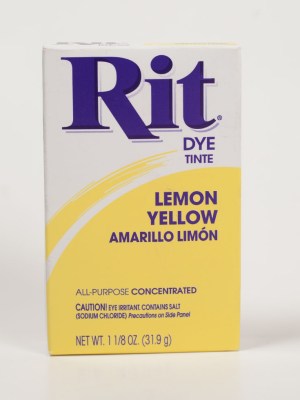 Rit All-Purpose Box Fabric Dye – Lemon – 1 1/8oz Rit All-Purpose Box Fabric Dye – Lemon – 1 1/8oz