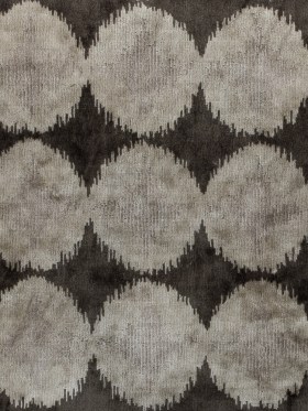 Oyster Gray Geometric Ikat Velvet Oyster Gray Geometric Ikat Velvet