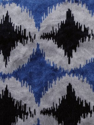 Blue Ikat Velvet Blue Ikat Velvet