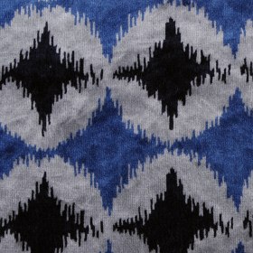 Blue Ikat Velvet Blue Ikat Velvet