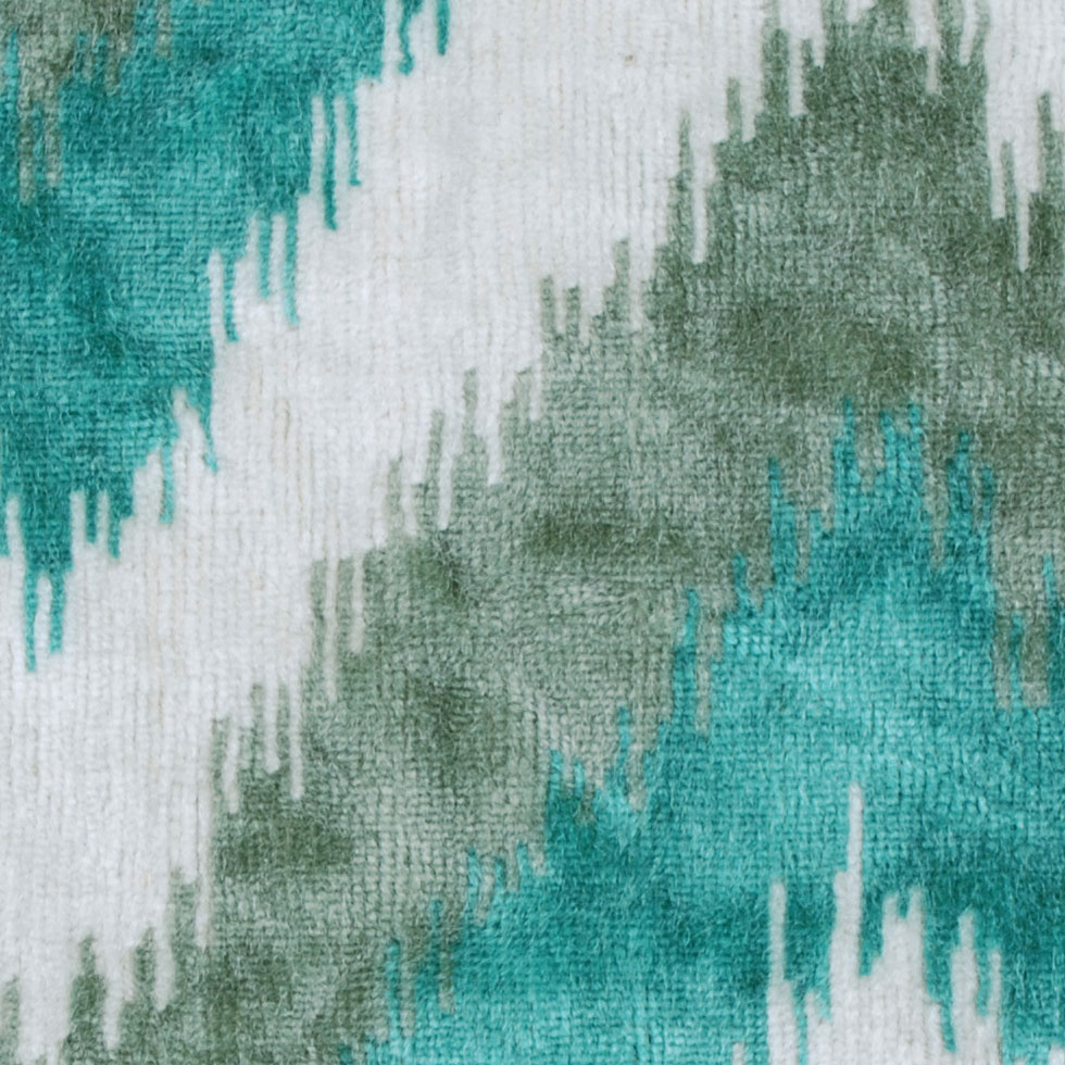 Teal Ikat Velvet Teal Ikat Velvet