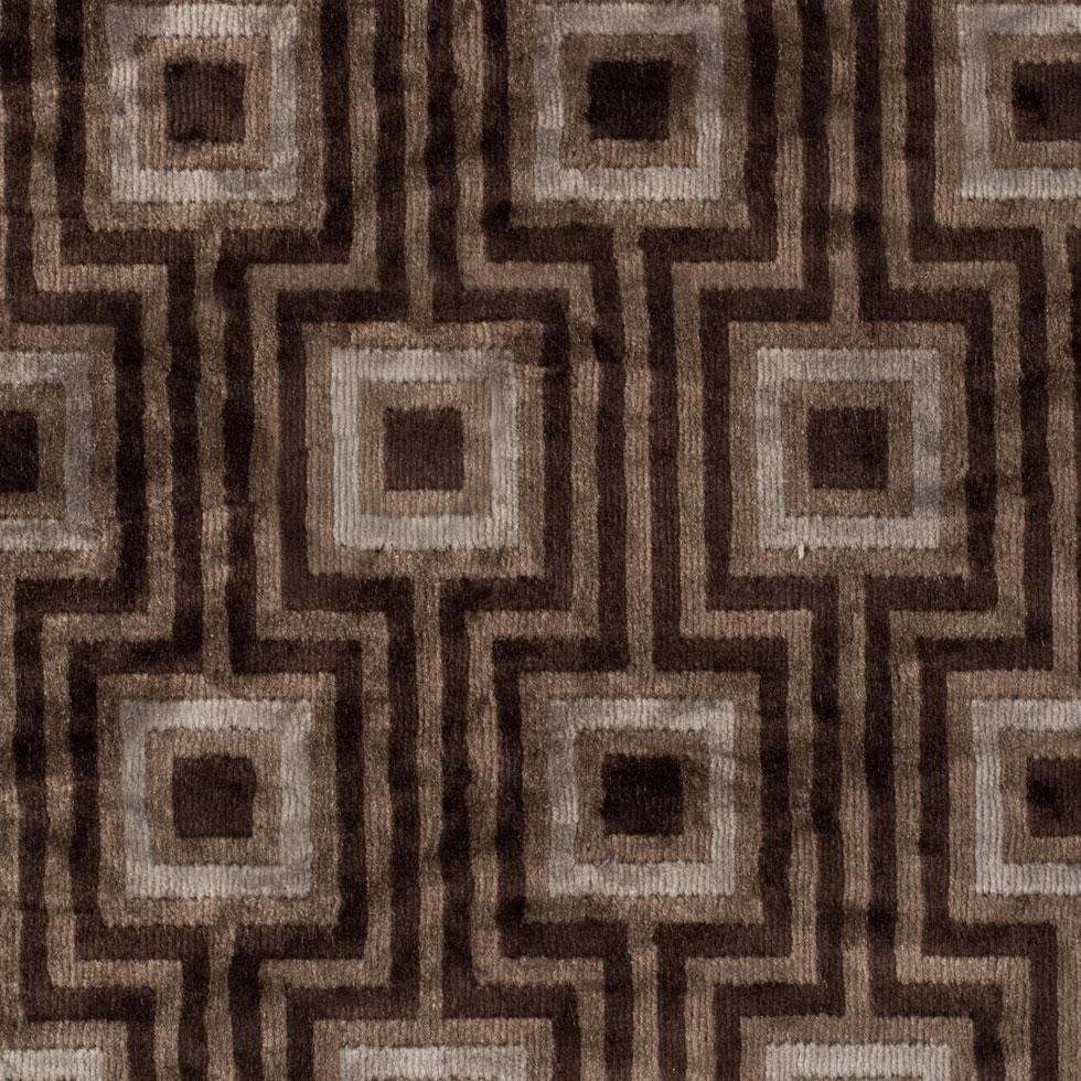 Brown Geometric Velvet Brown Geometric Velvet