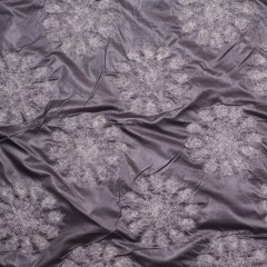 Italian Black/Gray Floral Novelty Wool Blend Italian Black/Gray Floral Novelty Wool Blend