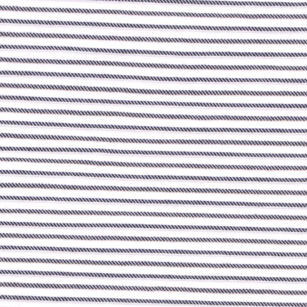 Italian Cream & Black Striped Cotton-Blend Suiting