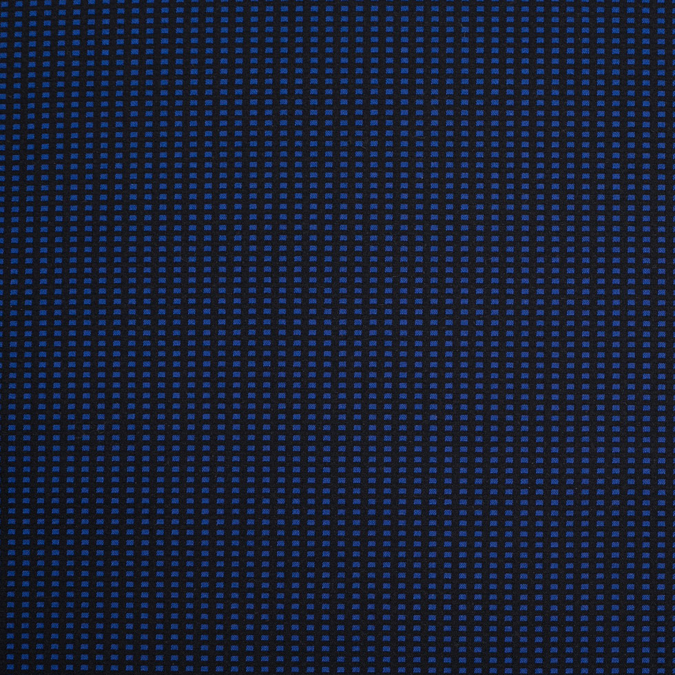 Geometric Black and Blue Blended Cotton Woven Geometric Black and Blue Blended Cotton Woven