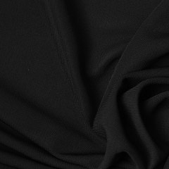Italian Black Viscose Matte Jersey Knit Italian Black Viscose Matte Jersey Knit