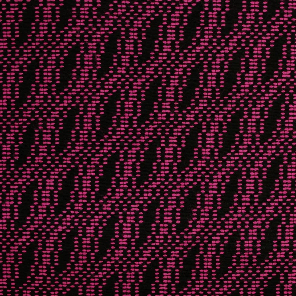 Italian Black/Fuchsia Geometric Cotton-Blend Tweed Italian Black/Fuchsia Geometric Cotton-Blend Tweed