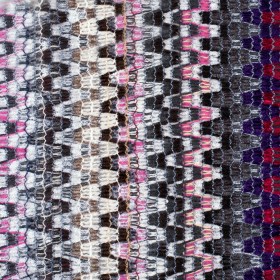 Italian Pink & Gray Multicolor Soft Flamestitch Wool Knit Italian Pink & Gray Multicolor Soft Flamestitch Wool Knit