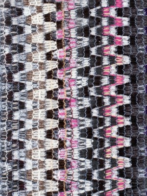 Italian Pink & Gray Multicolor Soft Flamestitch Wool Knit Italian Pink & Gray Multicolor Soft Flamestitch Wool Knit