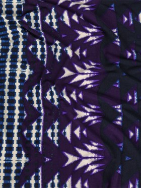 Navy, Purple, and Turtledove Geometric Polyester Jersey Navy, Purple, and Turtledove Geometric Polyester Jersey