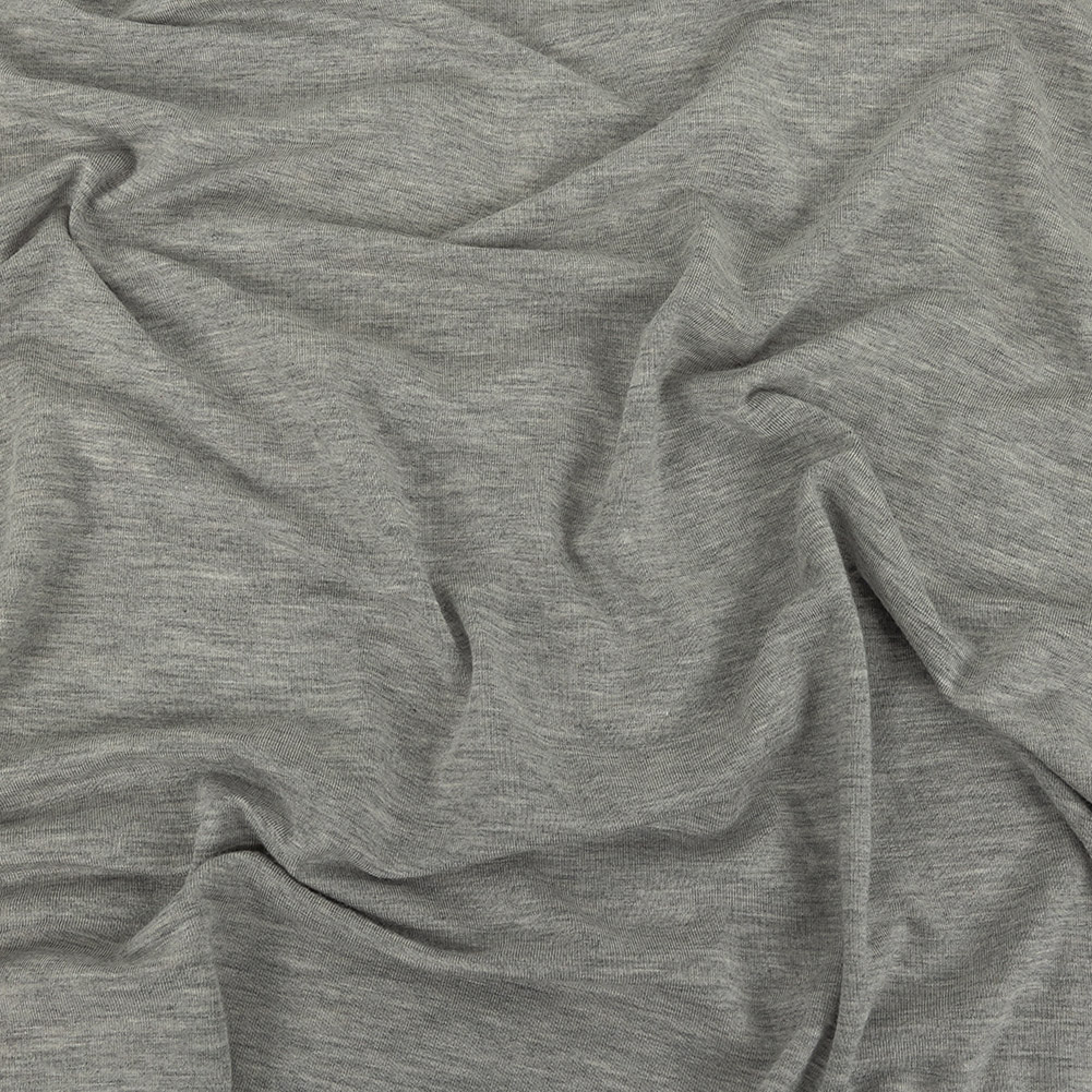 Heathered Drizzle Gray Rayon Jersey Heathered Drizzle Gray Rayon Jersey