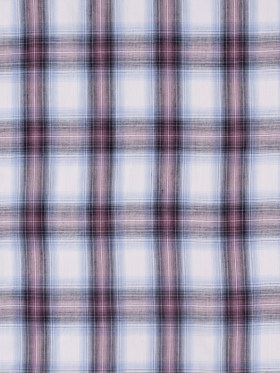Famous NYC Designer Sky Blue/Rose Plaid Cotton Voile Famous NYC Designer Sky Blue/Rose Plaid Cotton Voile
