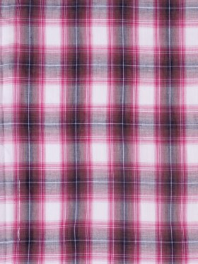 Famous NYC Designer Rasberry/Brown Plaid Cotton Voile Famous NYC Designer Rasberry/Brown Plaid Cotton Voile