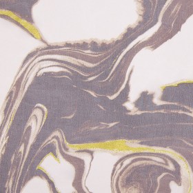 Brown and Pale Beige “Swirling Lava” Silk Chiffon Print Brown and Pale Beige “Swirling Lava” Silk Chiffon Print