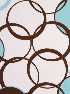 Aqua-Teal Geometric Cotton Twill Print Aqua-Teal Geometric Cotton Twill Print