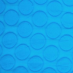 Embroidered Cotton Voile – Bright Aqua Polka Dots Embroidered Cotton Voile – Bright Aqua Polka Dots