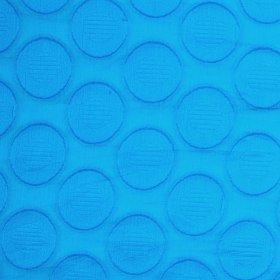 Embroidered Cotton Voile – Bright Aqua Polka Dots Embroidered Cotton Voile – Bright Aqua Polka Dots