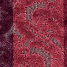 Deep Reds and Taupe Striped/Floral Cut Velvet Deep Reds and Taupe Striped/Floral Cut Velvet