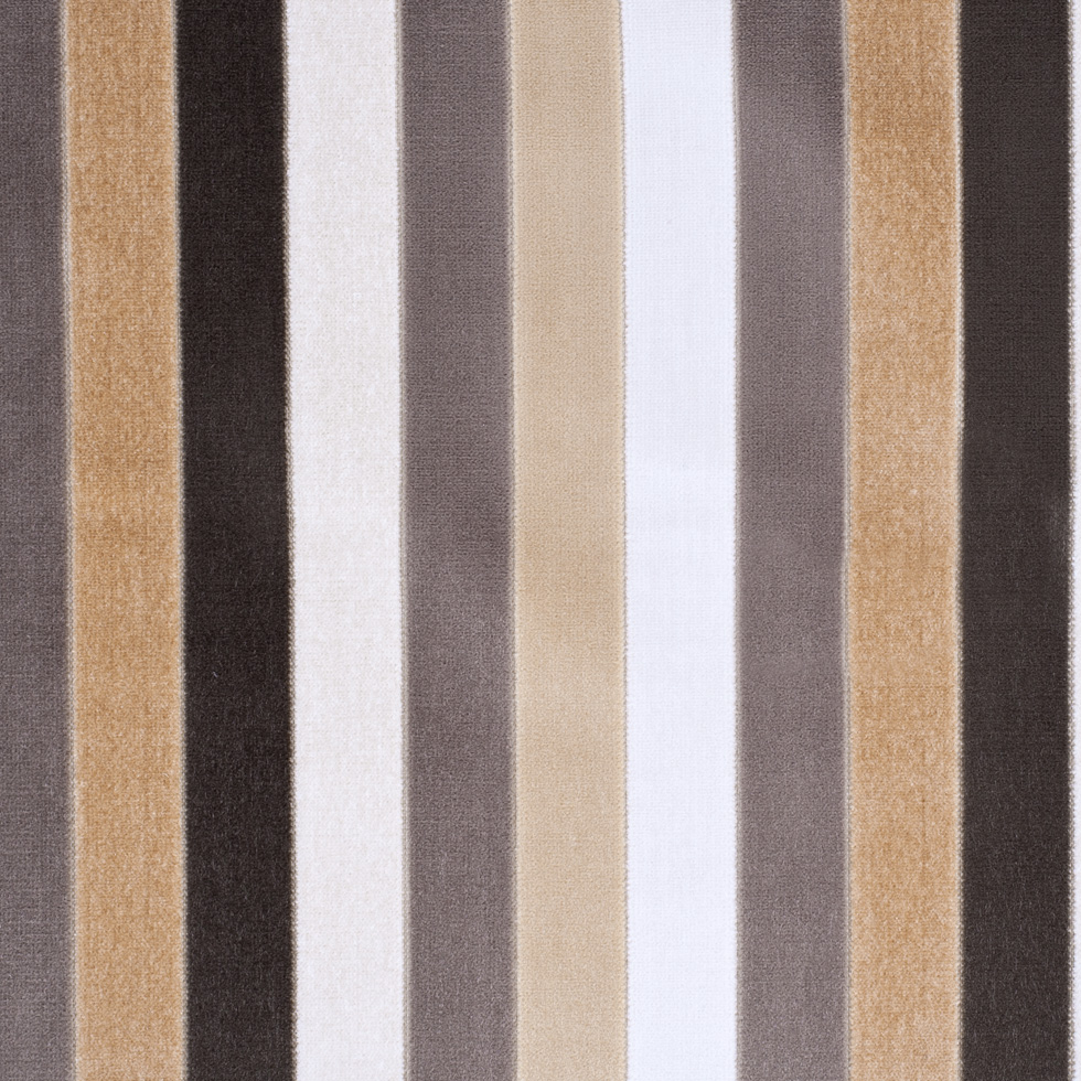 Beige and Gray Striped Velvet Beige and Gray Striped Velvet