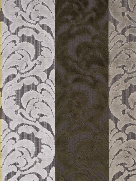 Browns and Chartreuse Striped/Floral Cut Velvet Browns and Chartreuse Striped/Floral Cut Velvet