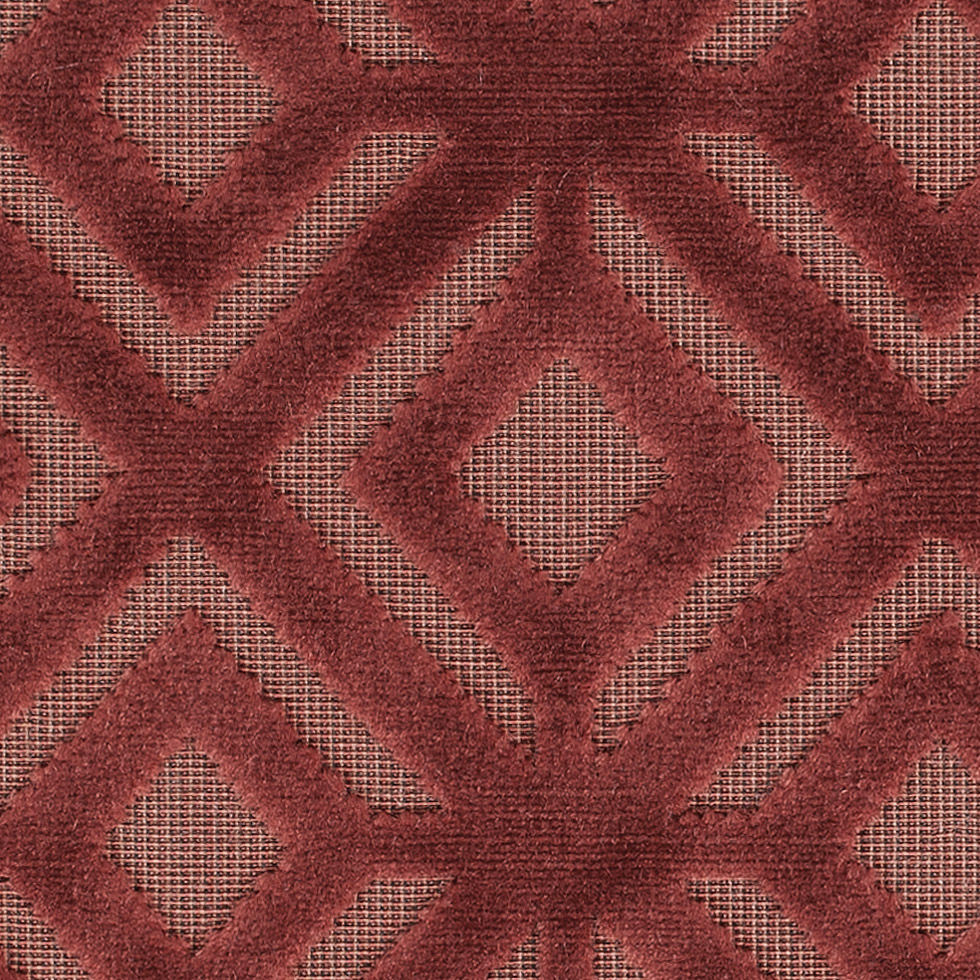 Rust Geometric Cut Velvet Rust Geometric Cut Velvet