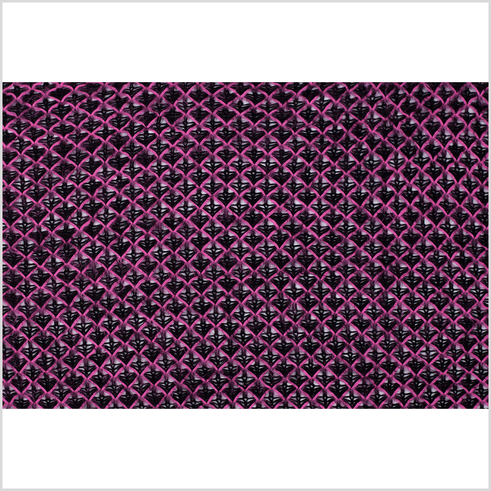 Lacey Diamonds Acrylic Knit – Black and Hot Pink Lacey Diamonds Acrylic Knit – Black and Hot Pink