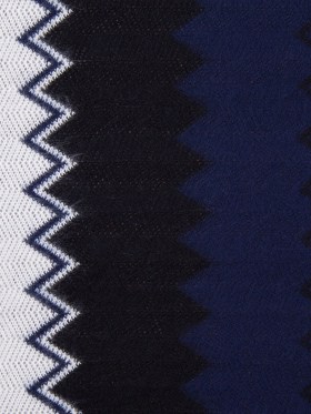 Navy, Black and Gray Big Zig Zags Soft Sweater Knit Navy, Black and Gray Big Zig Zags Soft Sweater Knit