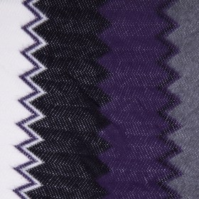 Purple, Black and White Big Zig Zags Soft Sweater Knit Purple, Black and White Big Zig Zags Soft Sweater Knit