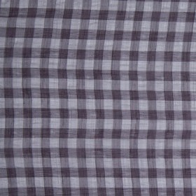 Slate Gray and Black Checked Semi-Sheer Poly Shirting Slate Gray and Black Checked Semi-Sheer Poly Shirting