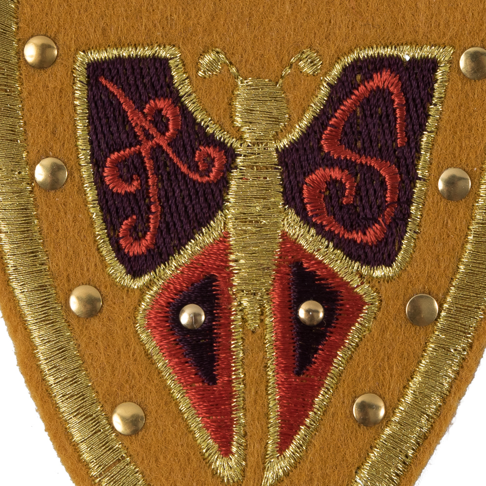 Mustard Military Butterfly Patch