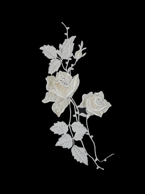 Birch Floral Sequined & Beaded Applique Birch Floral Sequined & Beaded Applique