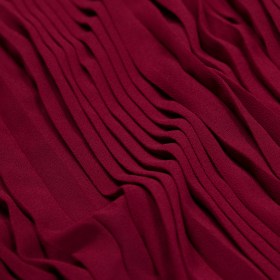 Accordion Pleated Chiffon – Rhododendron Red – Etereo Collection Accordion Pleated Chiffon – Rhododendron Red – Etereo Collection
