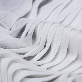 Accordion Pleated Chiffon – White – Etereo Collection Accordion Pleated Chiffon – White – Etereo Collection