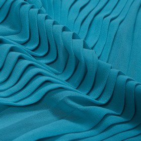 Accordion Pleated Chiffon – River Blue – Etereo Collection Accordion Pleated Chiffon – River Blue – Etereo Collection