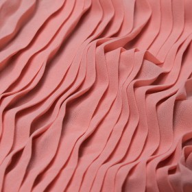 Accordion Pleated Chiffon – Seashell Pink – Etereo Collection Accordion Pleated Chiffon – Seashell Pink – Etereo Collection