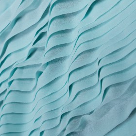 Accordion Pleated Chiffon – Aqua Blue – Etereo Collection Accordion Pleated Chiffon – Aqua Blue – Etereo Collection