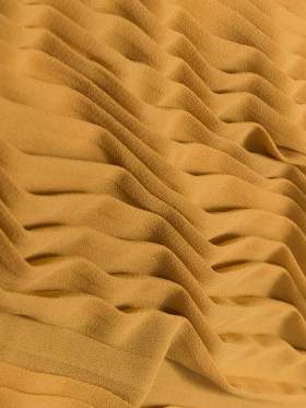 Accordion Pleated Chiffon – Mineral Yellow – Etereo Collection Accordion Pleated Chiffon – Mineral Yellow – Etereo Collection