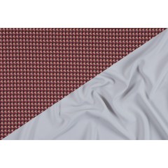 Scarlet and Mustang Geometric Double Faced Stretch Polyester Crepe Scarlet and Mustang Geometric Double Faced Stretch Polyester Crepe