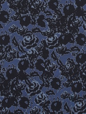 Black and Astral Aura Abstract Roses and Solid Beige Double Faced Stretch Polyester Crepe Black and Astral Aura Abstract Roses and Solid Beige Double Faced Stretch Polyester Crepe