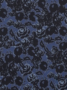 Black and Astral Aura Abstract Roses and Solid Beige Double Faced Stretch Polyester Crepe Black and Astral Aura Abstract Roses and Solid Beige Double Faced Stretch Polyester Crepe