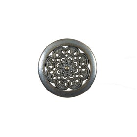Decorative Antiqued Silver Metal Button – 28L/18mm Decorative Antiqued Silver Metal Button – 28L/18mm