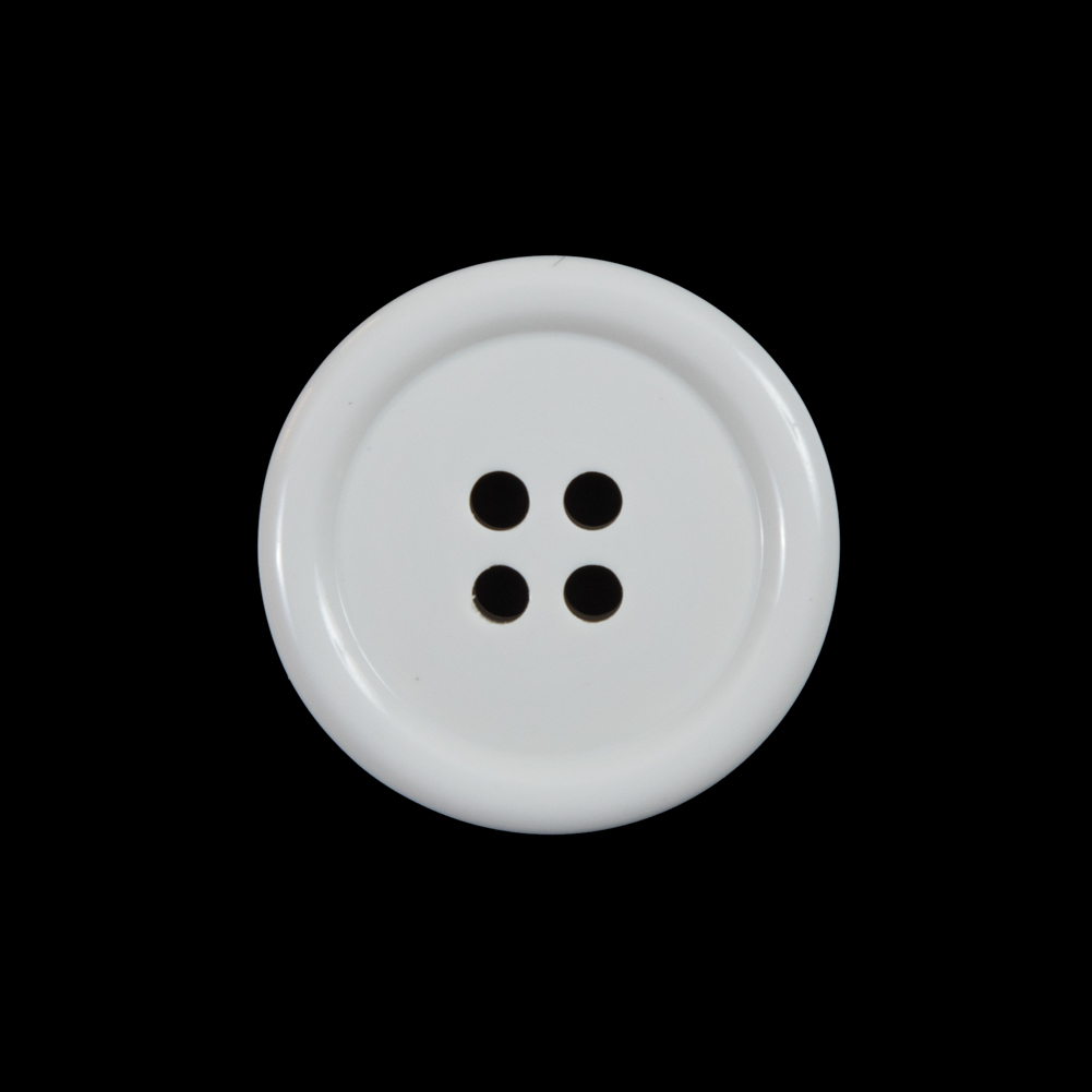 White 4-Holed Plastic Button – 36L/23mm White 4-Holed Plastic Button – 36L/23mm