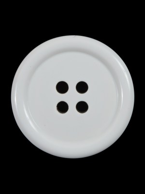 White 4-Holed Plastic Button – 40L/25.5mm White 4-Holed Plastic Button – 40L/25.5mm