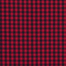 Red and Black Shepherd’s Check Cotton Shirting Red and Black Shepherd’s Check Cotton Shirting