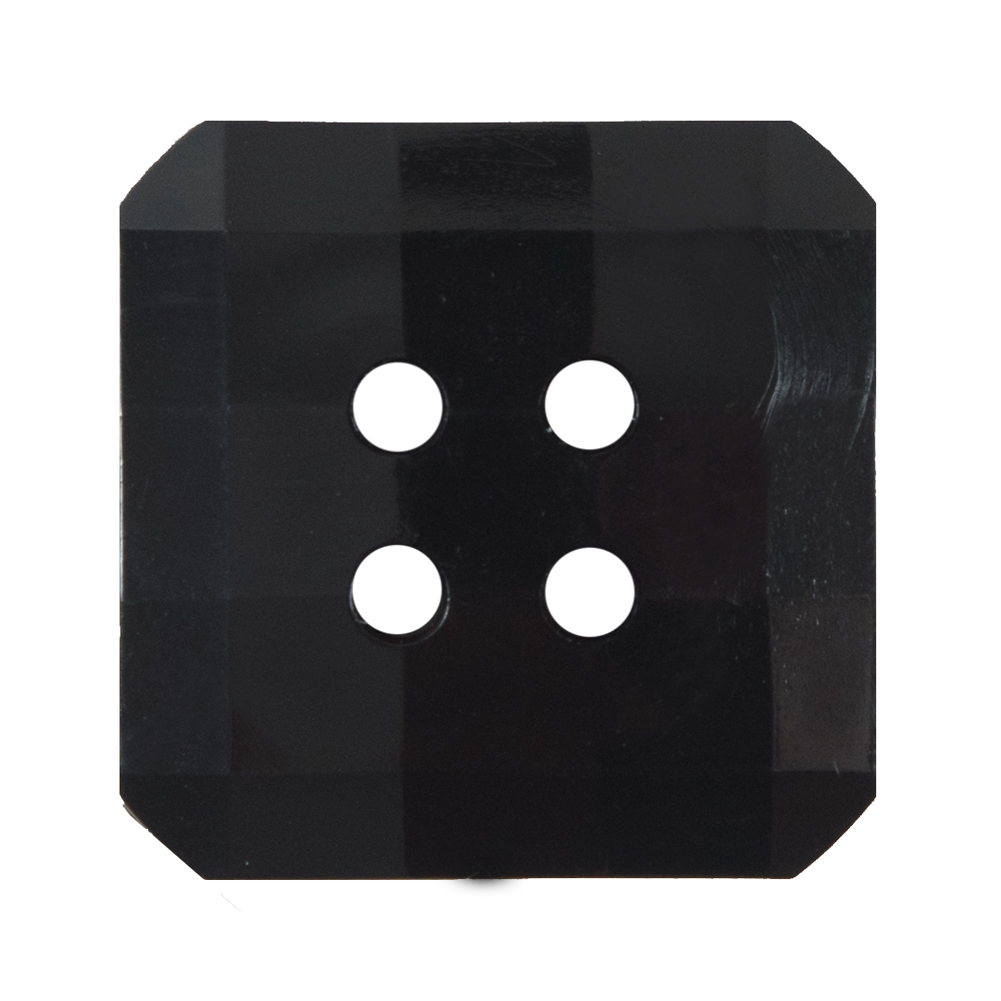 Black Square Bevel Cut Button – 48L/30.5mm Black Square Bevel Cut Button – 48L/30.5mm