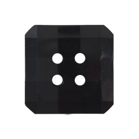 Black Square Bevel Cut Button – 40L/25.5mm Black Square Bevel Cut Button – 40L/25.5mm