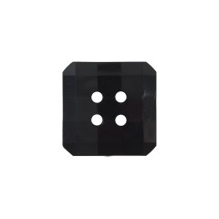 Black Square Bevel Cut Button – 28L/18mm Black Square Bevel Cut Button – 28L/18mm
