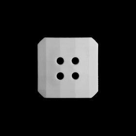 White Square Bevel Cut Button – 32L/20mm White Square Bevel Cut Button – 32L/20mm