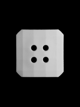 White Square Bevel Cut Button – 32L/20mm White Square Bevel Cut Button – 32L/20mm